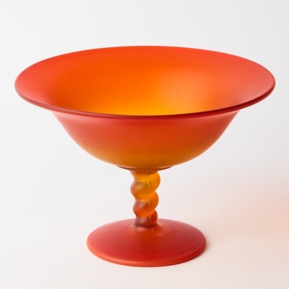 A Satin Glass Bon Bon Dish