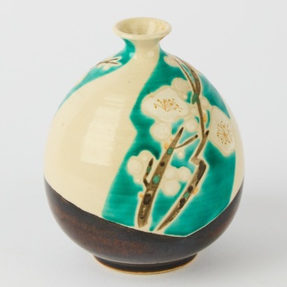 A Marked Japanese Pottery Blossom Vase
