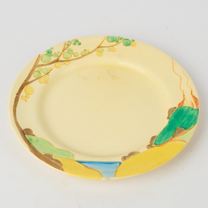 A Hand Painted Secrets Bizarre Plate By Clarice Cliff