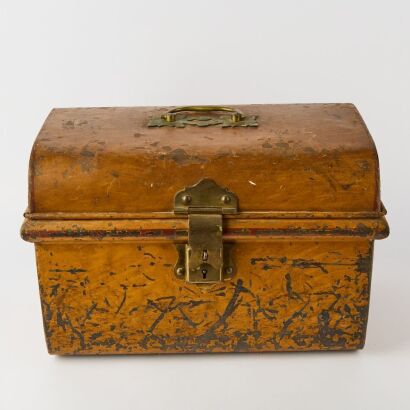 A Small Antique Tin Chest