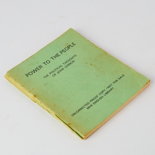 A Rare Uncorrected Proof Copy of Power to the People by John Lennon