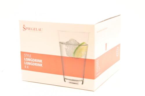 *(1) Spiegelau Style 'Longdrink' Glasses 4 pack (GB), 4 Glasses sold as One Lot. RRP: $120
