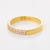 David Keefe, NZ Made, 18ct Yellow Gold, .16ct Round Brilliant Cut Diamond Band - 2