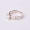 Victor Azzopardi, 18ct White Gold, Modern, 1.07ct Princess Cut / .60ct Diamond Set Shoulders Ring, GIA certified - 2