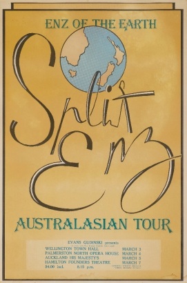 An Original Split Enz Enz of the World Tour Poster, 1976