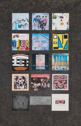 A Split Enz Framed Collection of Mini Album Covers Commemorating 500,000 Album Sales