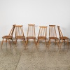 A Suite Of Six Ercol Mid Century Moustache Dining Chairs Made In England - 2