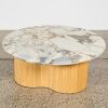 A Soren Liv Artie Wave Ripple Marble Topped Table - 2