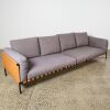 A Zanotta Four Seat Parco Sofa in Leather & Fabric - 2