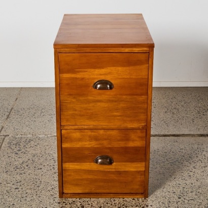 An Antique Solid Rimu Filing Cabinet