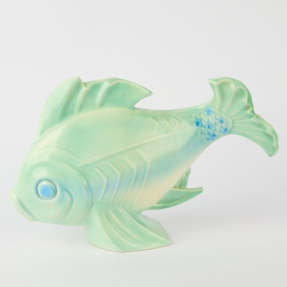 A Poole Pottery Shape 334 Fish In The Picotee Green