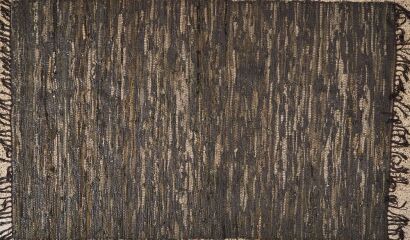 A Knotted Leather Rug
