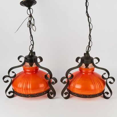 A Pair of Vintage Venetian Lantern Pendants