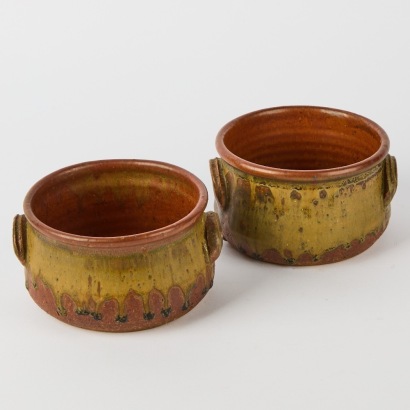 A Pair of Len Castle Soup Bowls