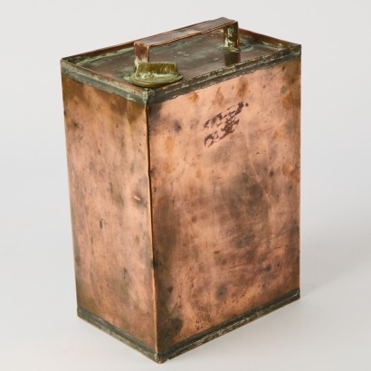An Antique Handmade Solid Copper Oil/Petrol Can