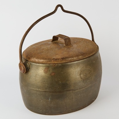 A Kenrick Archibald & Sons Cast Iron Lidded Pot