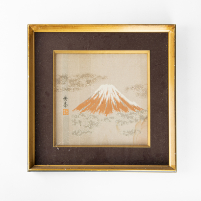 A Japanese Embroidered Piece of Mt.Fuji - The Collection of John Perry's Asian Art