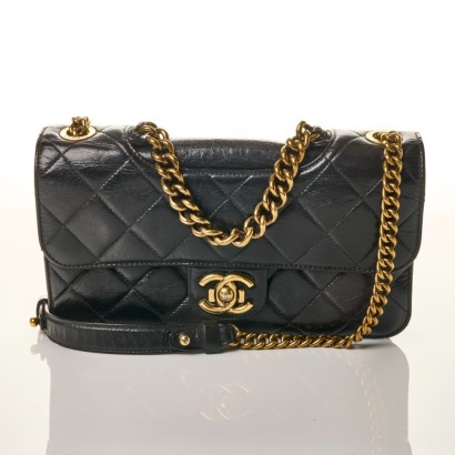 Chanel, Black Leather Perfect Edge Flap Bag