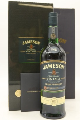 (1) 2007 Jameson Rarest Vintage Reserve Single Distillery Irish Whiskey, County Cork, 46% ABV (GB)