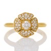 Naveya & Sloane, 18ct Yellow Gold, .35ct Diamond / .38ct Diamond Accents Flower Ring - GIA certified