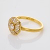 Naveya & Sloane, 18ct Yellow Gold, .35ct Diamond / .38ct Diamond Accents Flower Ring - GIA certified - 2
