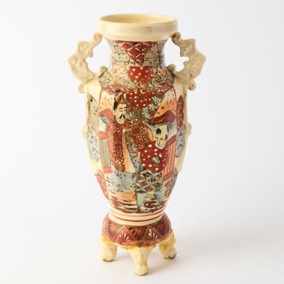 A Japanese Early 20th Century Satsuma &lsquo;Figure&rsquo; Vase