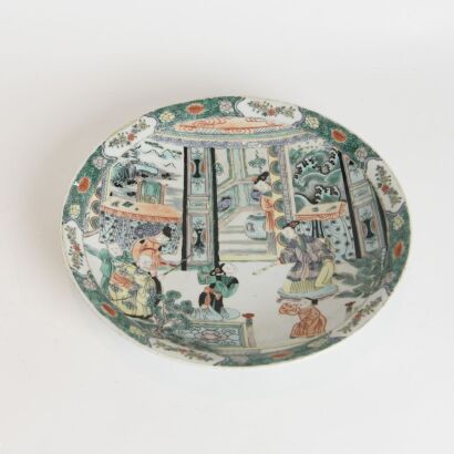 A Large Chinese Jingdezhen Wucai 'Story' Charger