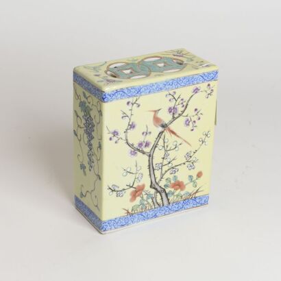 A Chinese Famille-rose 'Floral' Porcelain Pillow