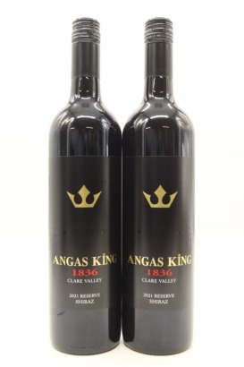 (2) 2021 Angas King 1836 Reserve Shiraz, Clare Valley