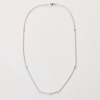 18ct White Gold, .19ct Diamond Set, 43cm Station Necklace - Near new - 2