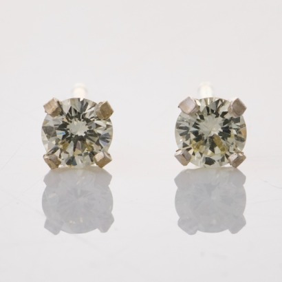 14ct White Gold, 3.40mm Diamond Stud Earrings