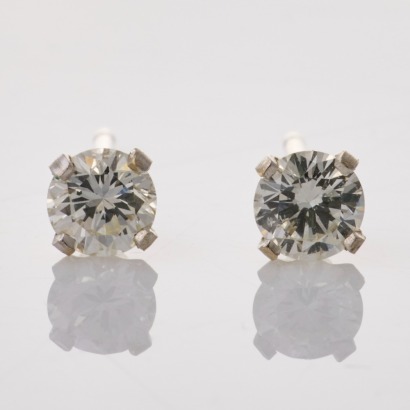 14ct White Gold, 3.75mm Diamond Stud Earrings