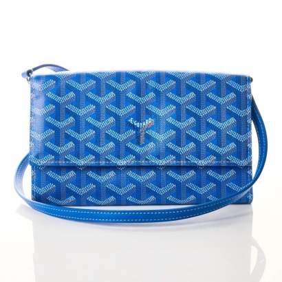 Goyard, Blue Goyardine Varenne Continental Wallet