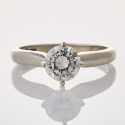 Platinum, .75ct Diamond Solitaire Ring