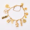 9ct Yellow Gold, 16.5cm Charm Bracelet