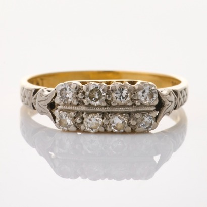 Platinum & 18ct Yellow Gold, .32ct DIamond Ring