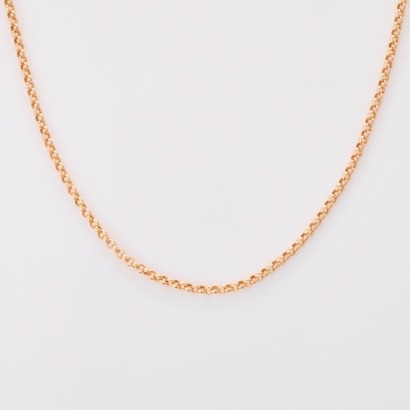 10ct Rose Gold, 50cm Belcher Link Chain