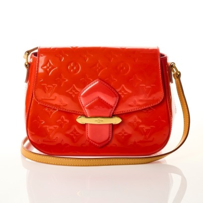 Louis Vuitton, Rose Grenadine Monogram Vernis Bellflower Bag