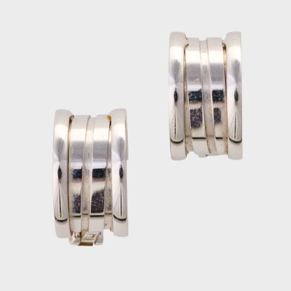 18ct White Gold, Bvlgari B.zero1 Earrings with Box