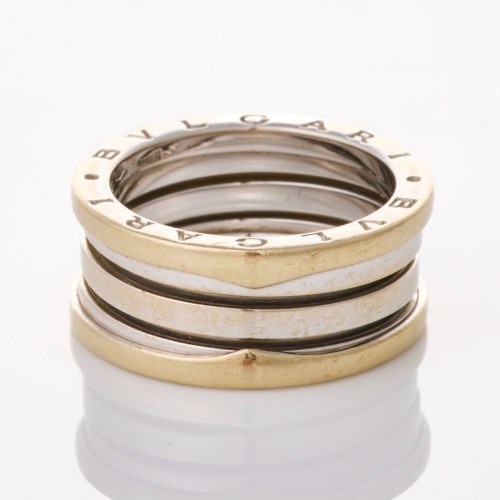 18ct White Gold Bvlgari B.zero1 Three Band Ring with Box