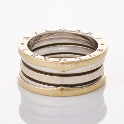 18ct White Gold Bvlgari B.zero1 Three Band Ring with Box