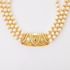 18ct Yellow Gold, 1.37ct Diamond / Cultured Akoya Pearl Necklace