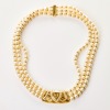 18ct Yellow Gold, 1.37ct Diamond / Cultured Akoya Pearl Necklace - 2