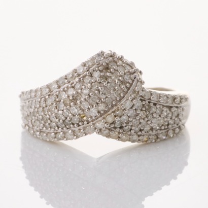 9ct White Gold, 0.40ct Diamond Dress Ring