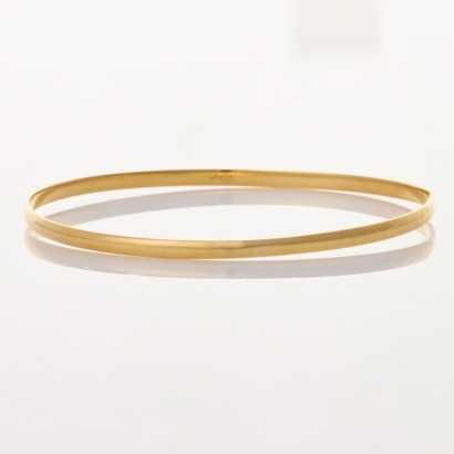 9ct Yellow Gold, 5.4mm Wide Plain Bangle
