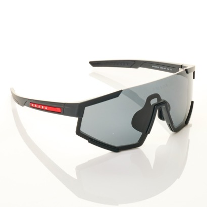 Prada, SPS04W Black Rubber Frame, Grey Lense Sunglasses with Case