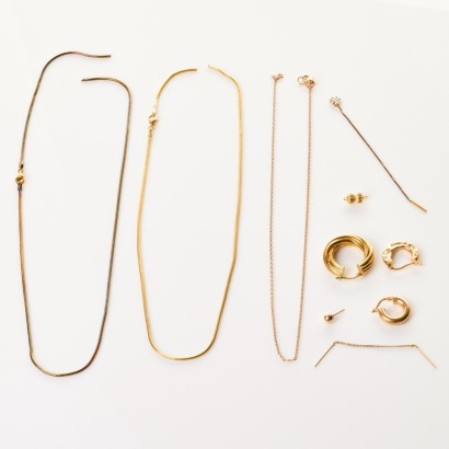 9ct / (one) 14ct Yellow Gold Jewellery Components