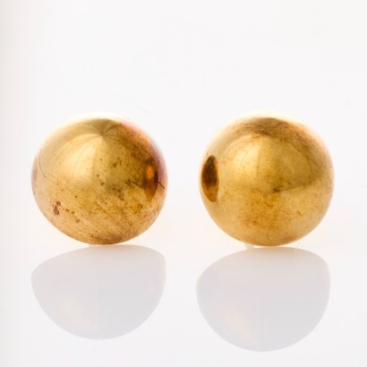 9ct Yellow Gold, 14mm Half-Ball Stud Earrings