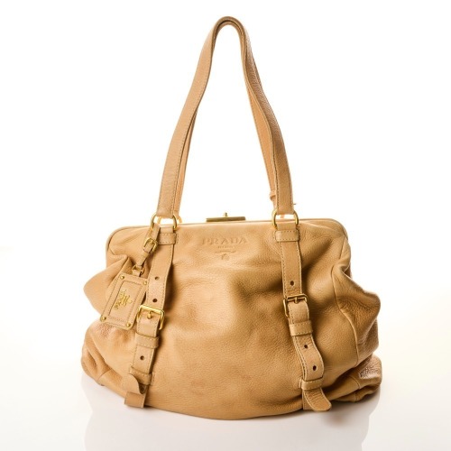 Prada, Beige Deerskin Cervo Tote Bag