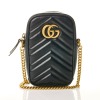 Gucci, Black Chevron Marmont Matelasse Mini Bag with Box